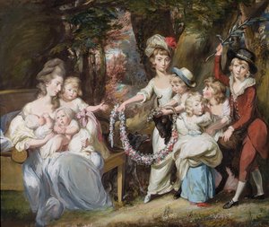Mevrouw Justinian Casamajor en acht van haar kinderen, 1779
